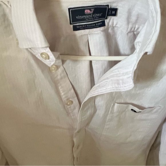 Vineyard Vines Slim Fit Tucker Shirt in White - Size M, 100% Cotton - Picture 2 of 4